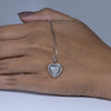 10K White Gold Diamond Heart Pendant