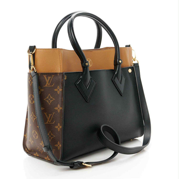 Louis Vuitton Calfskin Monogram On My Side Greige