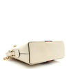 Gucci Textured Dollar Calfskin Web Small Ophidia Dome Shoulder Bag Mystic White