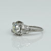 1.5ct Old Mine Cut Diamond Art Deco Platinum Engagement Ring