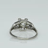 1.5ct Old Mine Cut Diamond Art Deco Platinum Engagement Ring
