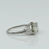 1.5ct Old Mine Cut Diamond Art Deco Platinum Engagement Ring