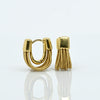 14K yellow gold Margo Bicego cable earrings