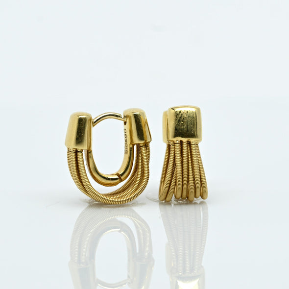 14K yellow gold Margo Bicego cable earrings