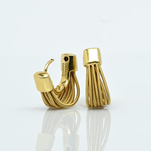 14K yellow gold Margo Bicego cable earrings