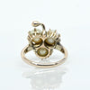 3 Pearl Clover Vintage 14k Yellow Gold Ring