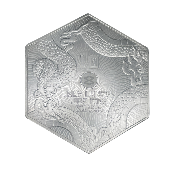 Year of the Dragon 10oz Silver Hexagon