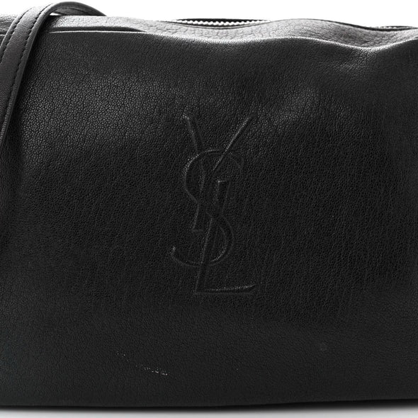Saint Laurent Lambskin Monogram Small Lou Camera Bag Asphalt