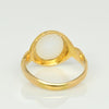 1900's Victorian 15K Yellow Gold Opaque Agate Center Ring