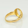 1900's Victorian 15K Yellow Gold Opaque Agate Center Ring