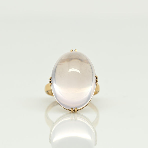 Vintage Art Deco Style 18.3ct Lavender Moonstone Cabochon Ring