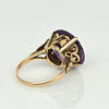 Antique Color Change Sapphire 10k Rose Gold Scrollwork Ring