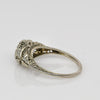 Art Deco 1/4ct Old European Cut Diamond 14k White Gold Filigree Solitaire Ring