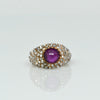 Antique 2.5ct No-Heat Burma Star Ruby Cab Diamond Pave Ring