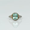 Vintage 10K Tri Gold Pale Blue Synthetic Spinel Solitaire Gemstone Ring