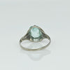 Vintage 10K Tri Gold Pale Blue Synthetic Spinel Solitaire Gemstone Ring