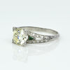 Circa 1920's Art Deco Platinum GIA Certified Brilliant Cut 1.86 Ct Solitaire