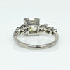 Circa 1920's Art Deco Platinum Old Euro Cut Solitaire Marquise Shank Vintage