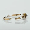 Circa 1800's 14K Rose Gold Diamond and Enamel Bracelet