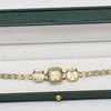Circa 1920's Art Deco 10k Yellow Gold Emerald Cut Honey Colored Vintage Citrine