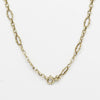 Vintage Victorian 14K Yellow Gold Citrine and Mississippi Dog Tooth Natural Pear
