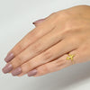 Vintage Fleur-De-Lis Pearl 14k Yellow Gold Ring