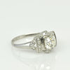 Circa 1901 Edwardian Platinum 1.03 Ct Old European Cut Vintage Unique Engagement