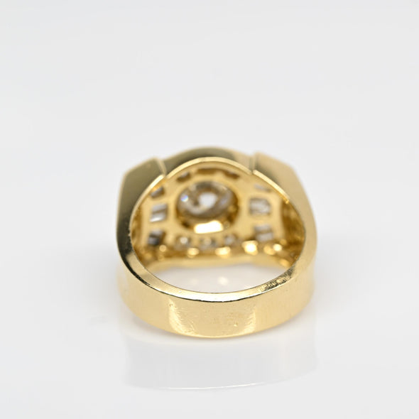Impressive 3.12cttw Diamond Men's 14k Yellow Gold Ring