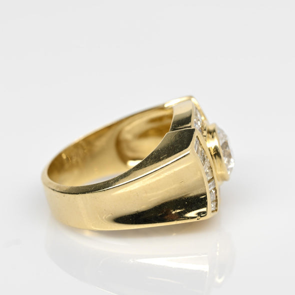 Impressive 3.12cttw Diamond Men's 14k Yellow Gold Ring