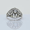 Art Deco 2.55cttw Old Cut Diamond Geometric Open Work Dome Style Platinum Ring