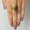 Scrollwork Amethyst 14K Ring