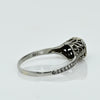 Art Deco Filigree 1/4ct OId European Cut Diamond 18k White Gold Engagement Ring