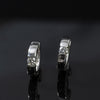 14k white gold huggie style Diamond earrings