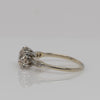 Circa 1930's Art Deco 18K White Gold Over 2Ct Old Mine Cut Diamond Ring