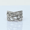 Lindsey Leigh 1ctw Diamond Cross Over Band 14k White Gold Ring