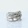 Lindsey Leigh 1ctw Diamond Cross Over Band 14k White Gold Ring