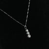 Timeless Three-Stone Diamond Necklace in White Gold