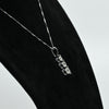 Timeless Three-Stone Diamond Necklace in White Gold