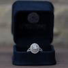 New 2.5ctw Round Lab Diamond Double Halo Split Shank White Gold Ring