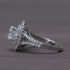 New 2.5ctw Round Lab Diamond Double Halo Split Shank White Gold Ring