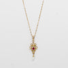 Ostby Barton Ruby Pearl Lavalier Pendant Necklace