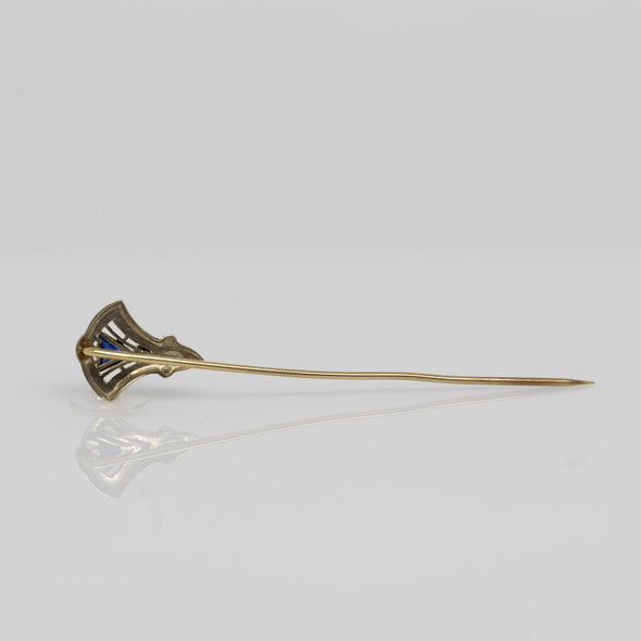 Antique Stick Pin Synthetic Sapphire