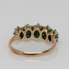 Antique Victorian Five-Stone Turquoise Ring with Talon Prongs in Yellow Gold