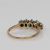 Victorian Turquoise 5 Stone Yellow Gold Ring