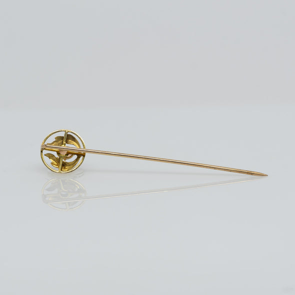 Victorian John Jasinski & CO 14K Yellow Gold Opal Pin