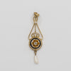 Victorian Diamond & Enamel Lavalier Pendant