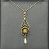 Victorian Diamond & Enamel Lavalier Pendant