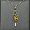 Victorian Diamond & Enamel Lavalier Pendant