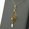 Victorian Diamond & Enamel Lavalier Pendant
