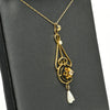 Victorian Diamond & Enamel Lavalier Pendant